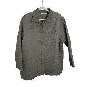 Vintage National Men’s Quilted Jacket Olive Color Size XXL
